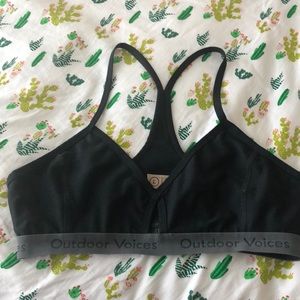 Outdoor Voices steeplechase black bra